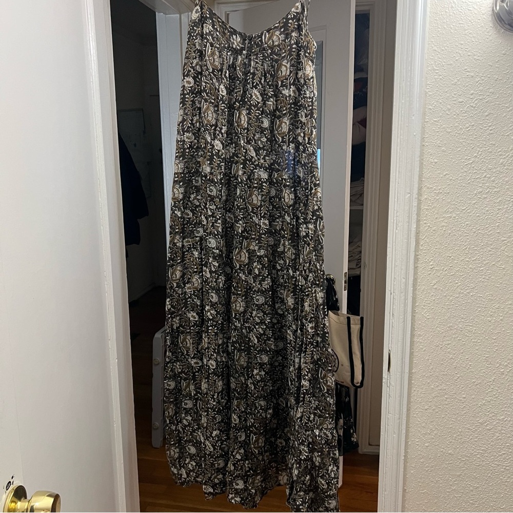 World Market Patterned Maxi Dress - Black and Brown